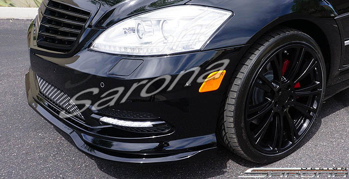 Custom Mercedes S Class  Sedan Front Lip/Splitter (2010 - 2013) - $490.00 (Part #MB-039-FA)